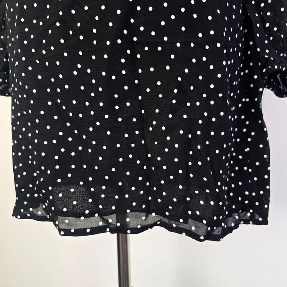 Reformation Terri Polka Dot Black and White Mini Dress Sz 6 - Picture 8 of 11